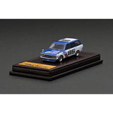 Datsun Bluebird (510) Wagon Blue/White Resin Diecast Model Car 1:64 Scale (Approx. 7cm) Collectible | Universal Auto Spares
