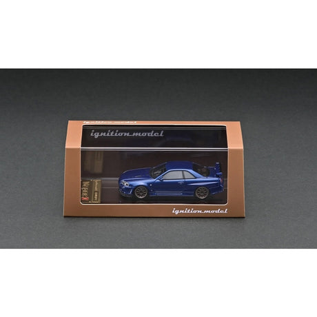 Nissan Skyline GT-R V-Spec II (R34) Bayside Blue Resin Diecast Model Car 1:64 Scale (Approx. 7cm) Collectible | Universal Auto Spares