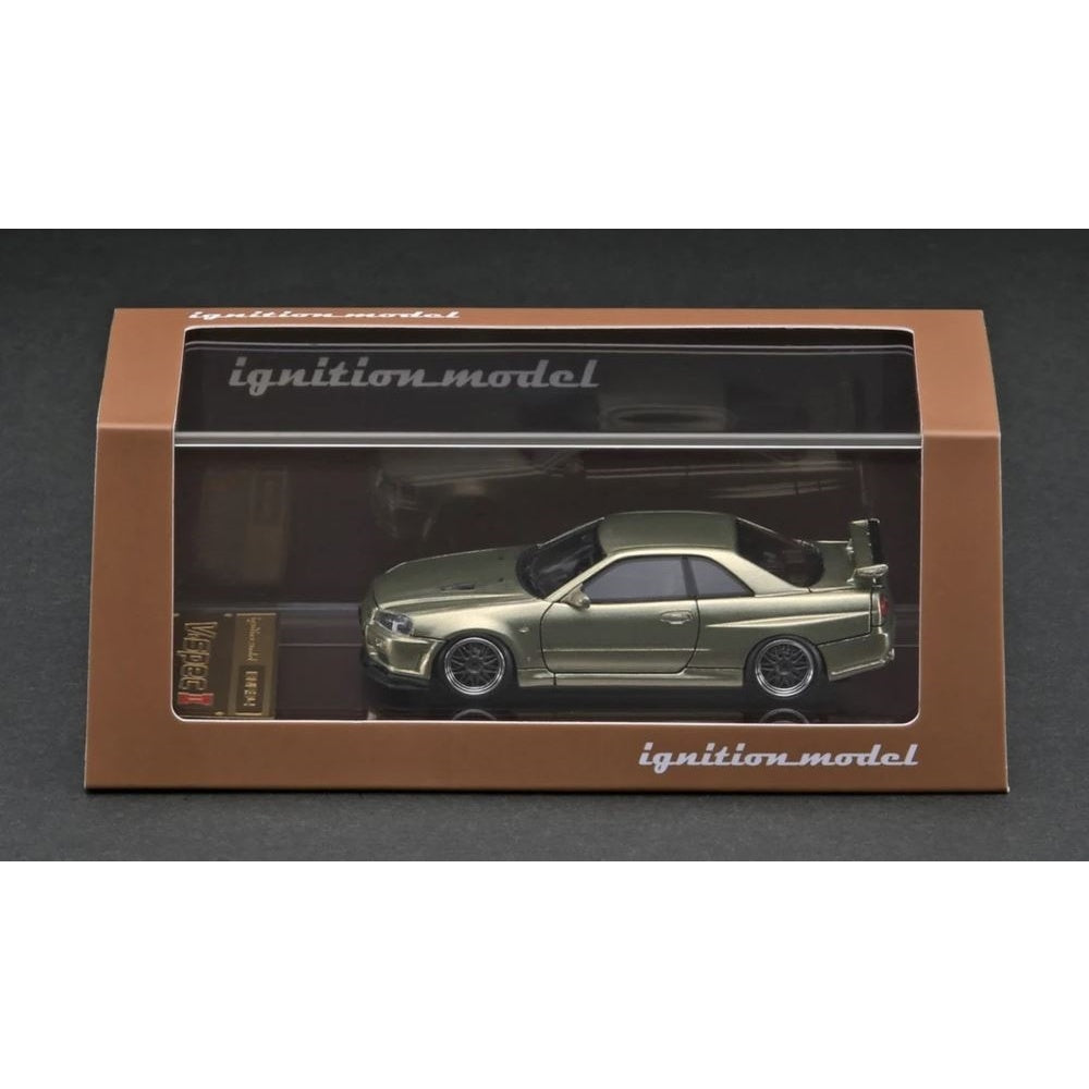 Nissan Skyline GT-R V-Spec II (R34) Millennium Jade Diecast Model Car 1:64 Scale (Approx. 7cm) Collectible | Universal Auto Spares