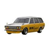 Datsun Bluebird (510) Wagon Yellow/White Resin Diecast Model Car 1:18 Scale (Approx. 25cm) Collectible | Universal Auto Spares