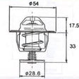 Thermostat DAEWOO HOLDEN NISSAN TOYOTA U17A - NASON