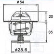 Thermostat FORD 3.9/4.0 BA V8 5.4L U37B - NASON