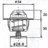 Thermostat FORD 3.9/4.0 BA V8 5.4L U37B - Nason