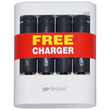 Recharge Batteries 4 X AA Charger - GP