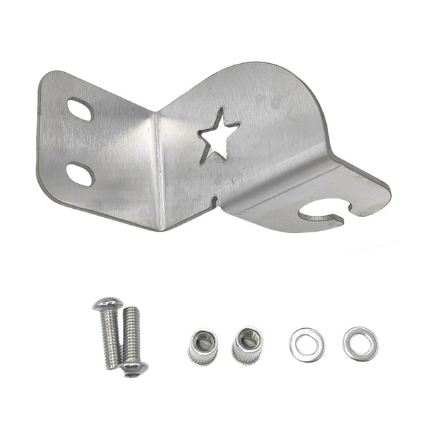 Rear Bonnet Hinge UHF Mount Antenna Bracket Fit For 76 Series LH 2mm Stainless Steel UHF-007 - Machter