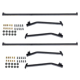 2 Pcs Front & Rear Black Steel Adjustable UTE Tub Ladder Rack Roll Bar URACK-004 - Machter