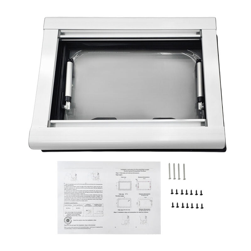 RV Caravan Push Out Flat Window 350x500mm Fit For RVs Campers Mobile Homes UTEW-006 - Machter