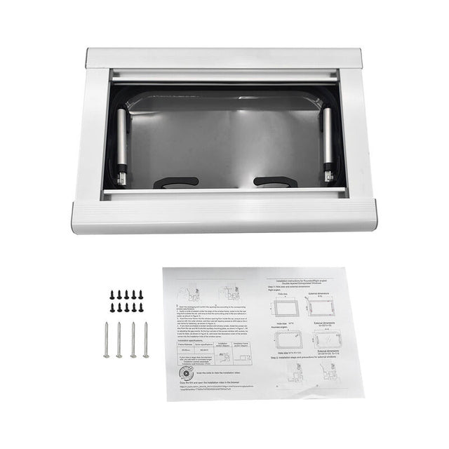 RV Caravan Push Out Flat Window Rounded Corner 350x500mm Fit For RVs Campers Mobile Homes UTEW-007 - Machter