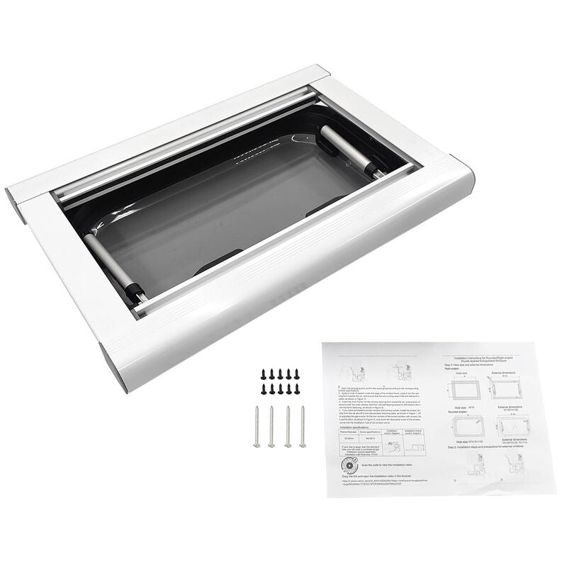 RV Caravan Push Out Flat Window Rounded Corner 350x500mm Fit For RVs Campers Mobile Homes UTEW-007 - Machter