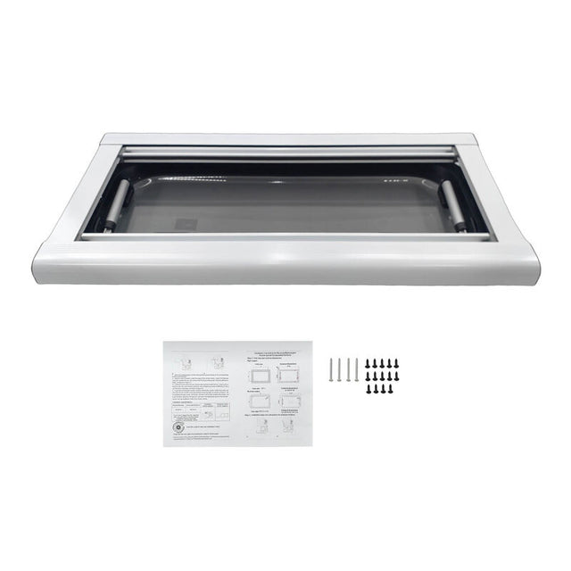 RV Caravan Push Out Flat Window Rounded Corner 300x700mm Fit For RVs Campers Mobile Homes UTEW-009 - Machter
