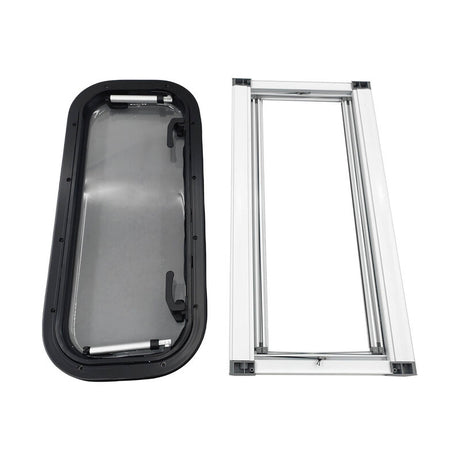 RV Caravan Push Out Flat Window Rounded Corner 300x700mm Fit For RVs Campers Mobile Homes - Machter
