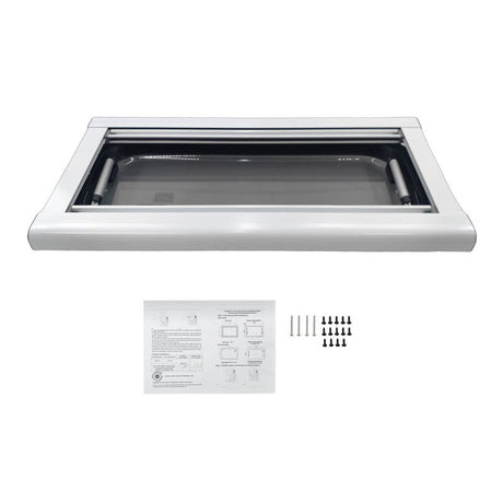 RV Caravan Push Out Flat Window Rounded Corner 300x700mm Fit For RVs Campers Mobile Homes - Machter