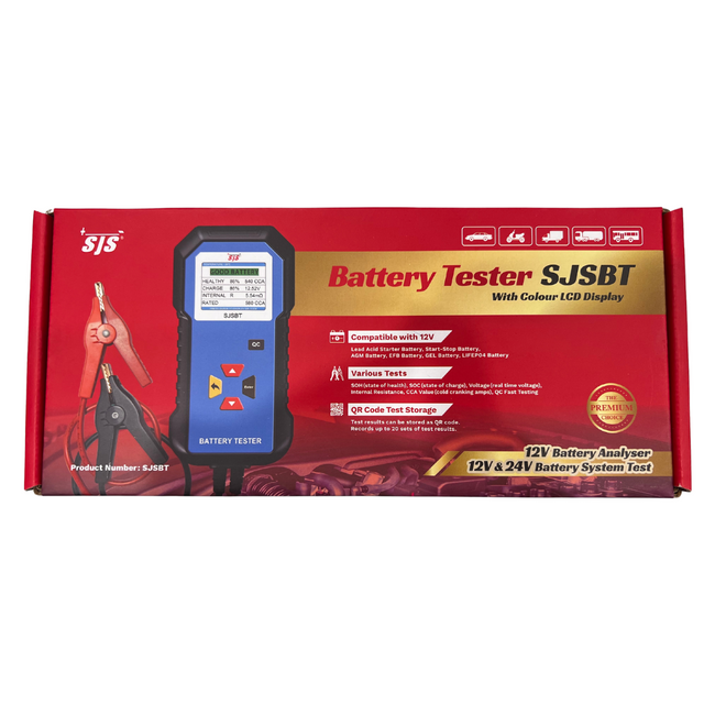 Battery Tester With Colour LCD Display SJSBT - SJS | Universal Auto Spares