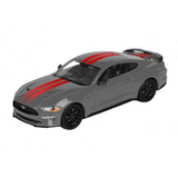 2018 Ford Mustang GT Right Hand Drive Matte Grey with Red Stripes Diecast Model Car 1:24 Scale (Approx. 18–20cm) Collectible | Universal Auto Spares