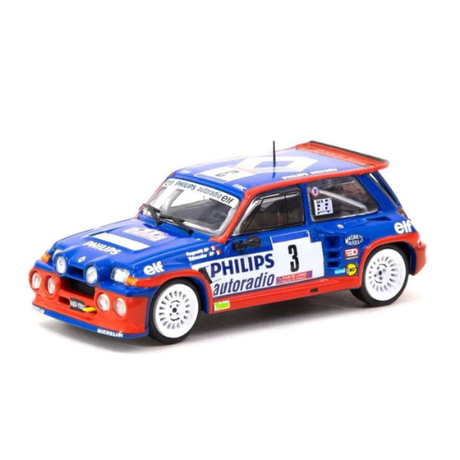 1985 Renault 5 Maxi Turbo Tour de Corse Rallye de France Winner Jean Ragnotti / Pierre Thimonier Diecast Model Car 1:64 Scale (Approx. 7cm) Collectible | Universal Auto Spares