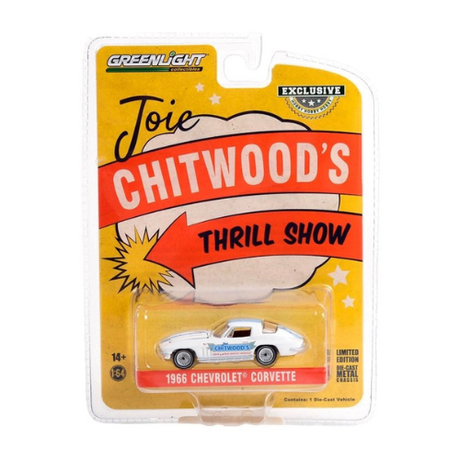 1965 Chevrolet Corvette Joie Chitwood’s Thrill Show Daredevils Diecast Model Car 1:64 Scale (Approx. 7cm) Collectible