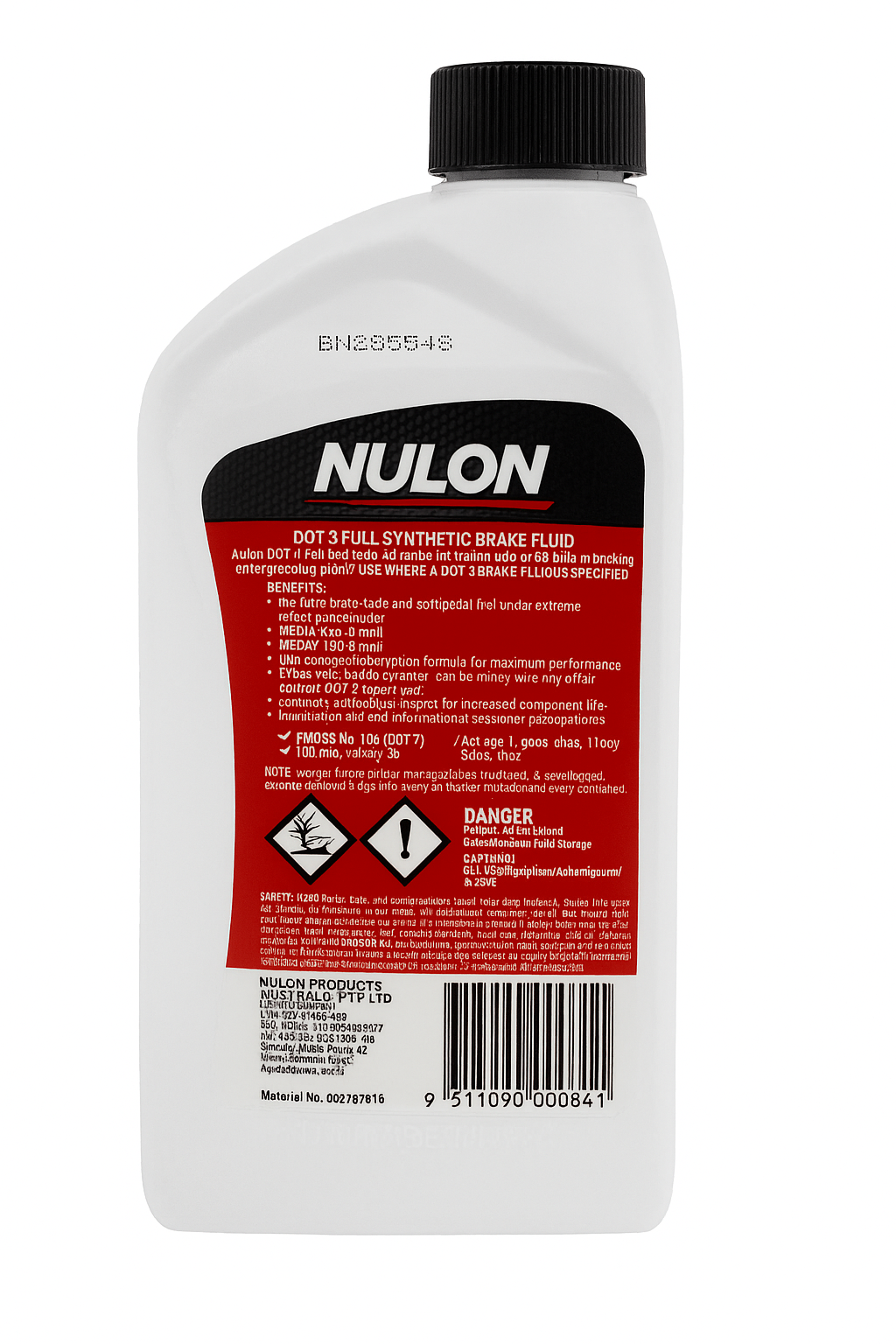 Dot 3 Full Synthetic Brake Fluid 500mL - Nulon