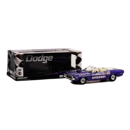 1971 Dodge Challenger Convertible Flemington Fair Speedway Official Pace Car Diecast Model Car 1:18 Scale (Approx. 25cm) Collectible | Universal Auto Spares