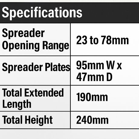 Rapid Drive Disc Brake Pad Spreader Compact Ratcheting Caliper - PKTool | Universal Auto Spares