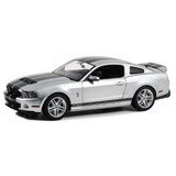 2011 Ford Shelby GT500 Silver with Black Stripes Diecast Model Car 1:18 Scale (Approx. 25cm) Collectible | Universal Auto Spares