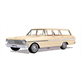 1963 Chevrolet Chevy II Nova Station Wagon Craftsman Plus Series Plastic Model Kit Car 1:25 Scale (Approx. 17–18cm) Collectible | Universal Auto Spares