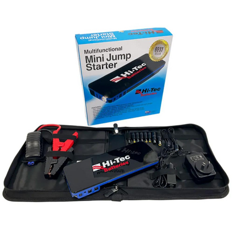 Mini Battery Jump Starter Charger Pack Multifunctional 12V - Hi-Tec Batteries | Universal Auto Spares