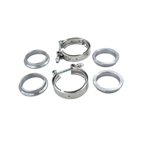 2 Inch V-Band Clamp Flange Kit Fit For Muffler Automobile Exhaust Pipe Pipe Connection Turbocharger VBCM-200-2PCS - Machter