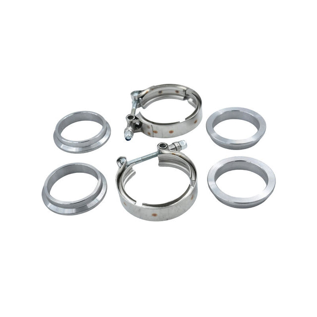 2 Inch V-Band Clamp Flange Kit Fit For Muffler Automobile Exhaust Pipe Pipe Connection Turbocharger VBCM-200-2PCS - Machter