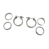 Pair 2.5" Inch V-Band Clamps Flange Kit 304 Stainless Steel Exhaust Pipe - Machter