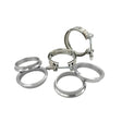Pair 2.5" Inch V-Band Clamps Flange Kit 304 Stainless Steel Exhaust Pipe - Machter