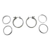 Pair 3.5" Inch V-Band Clamps Flange Kit 304 Stainless Steel Exhaust Pipe - Machter
