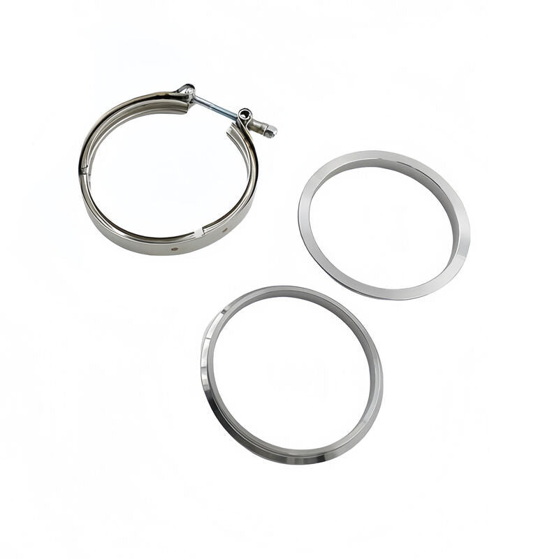 1 Pieces 4" Inch 102mm V-Band Clamps 304 Stainless Steel Flange Exhaust Pipe Tailpipe - Machter