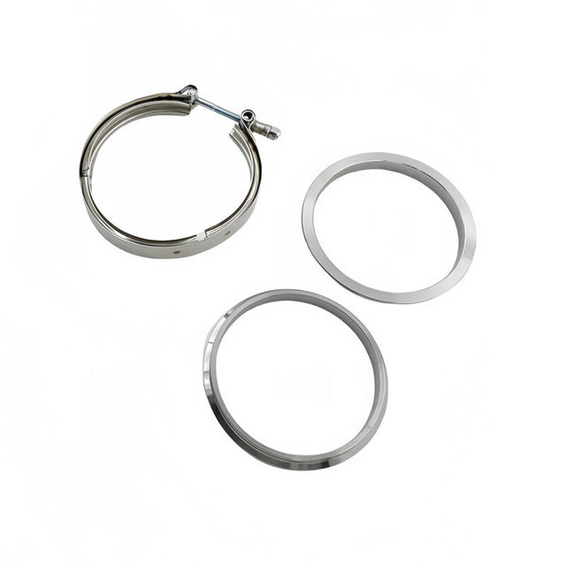1 Pieces 4" Inch 102mm V-Band Clamps 304 Stainless Steel Flange Exhaust Pipe Tailpipe - Machter