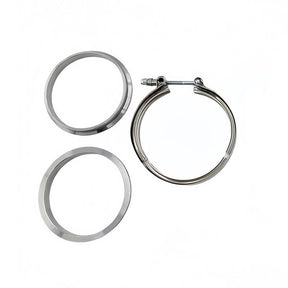 1 Pcs 4" Inch 102mm V-Band Clamps 304 Stainless Steel Flange Exhaust Pipe Tailpipe VBCM-400-1PCS - Machter