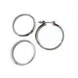 1 Pieces 4" Inch 102mm V-Band Clamps 304 Stainless Steel Flange Exhaust Pipe Tailpipe - Machter