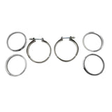 Pair 4" Inch 102mm V-Band Clamps 304 Stainless Steel Flange Exhaust Pipe Tailpipe - Machter