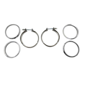 Pair 4" Inch 102mm V-Band Clamps 304 Stainless Steel Flange Exhaust Pipe Tailpipe - Machter