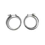 Pair 4" Inch 102mm V-Band Clamps 304 Stainless Steel Flange Exhaust Pipe Tailpipe VBCM-400-2PCS - Machter