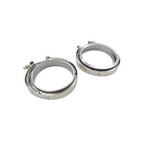 Pair 4" Inch 102mm V-Band Clamps 304 Stainless Steel Flange Exhaust Pipe Tailpipe VBCM-400-2PCS - Machter
