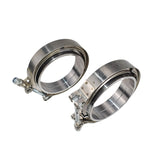 3" inch 76mm Universal Exhaust V-band Clamp and Flanges Kit Intercooler Parts VBCM-XX2M-2PCS - Machter