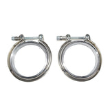 3" inch 76mm Universal Exhaust V-band Clamp and Flanges Kit Intercooler Parts VBCM-XX2M-2PCS - Machter
