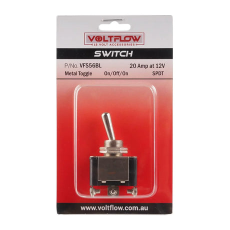 Metal Switch 20Amp On/Off/On at 12V Variations - VoltFlow