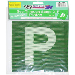 P Plates White On Green Vic. & W.A - AUTOKING