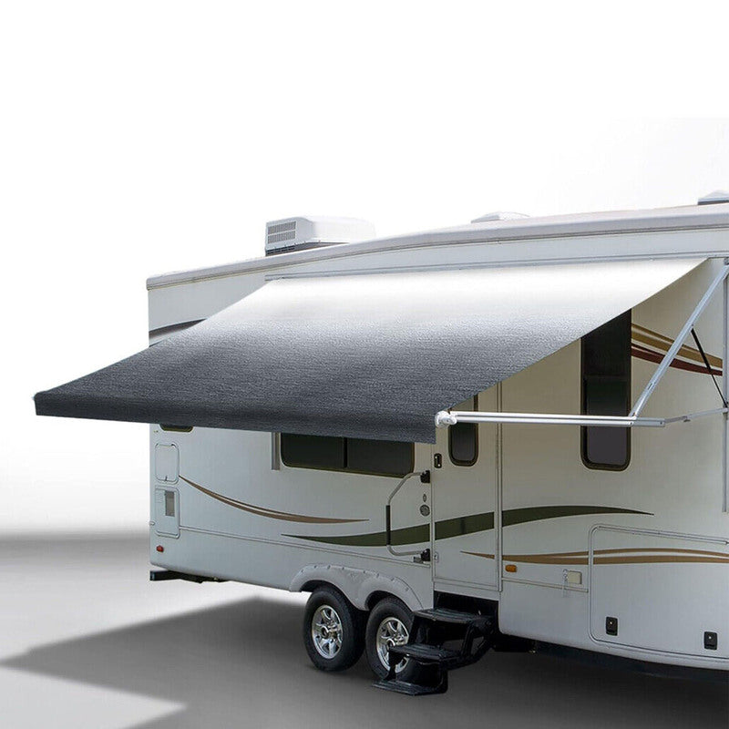 13 Ft Awning Vinyl Replacement Fabric Gray Fade Caravan Roll Out Awning 3.71m x 2.5m VINY-13 - Machter