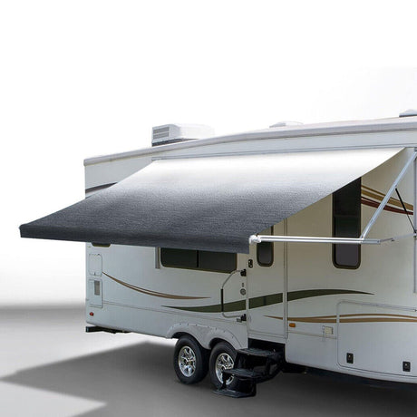 15Ft Awning Vinyl Replacement Fabric Gray Fade Caravan Roll Out Awning 4.32m x 2.5m - Machter
