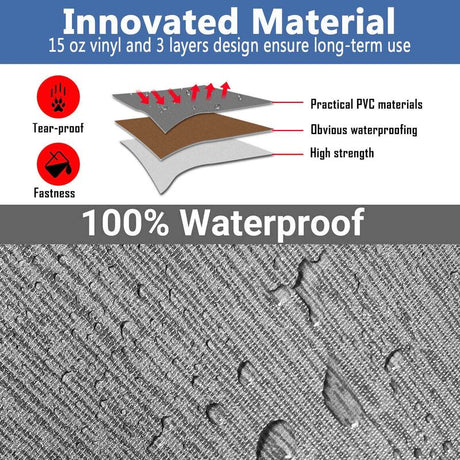 18 Ft Gray Fade Awning Vinyl Replacement Fabric Caravan Roll Out Awning - Machter