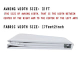 18 Ft Gray Fade Awning Vinyl Replacement Fabric Caravan Roll Out Awning VINY-18 - Machter