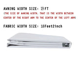 19 Ft Gray Fade Awning Vinyl Replacement Fabric Caravan Roll Out Awning VINY-19 - Machter
