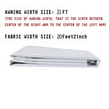 21 Ft Gray Fade Awning Vinyl Replacement Fabric Caravan Roll Out Awning VINY-21 - Machter