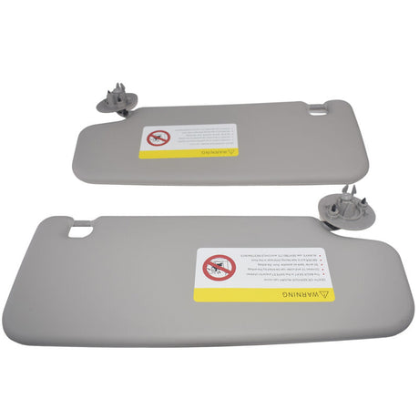 Sun Visor Left Passenger + Right Driver Side Fit For Holden Barina TM 2011-2018 Grey - Machter